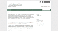 Desktop Screenshot of kimblecountylibrary.org